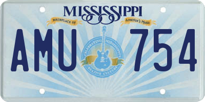 MS license plate AMU754