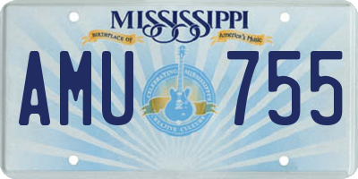 MS license plate AMU755