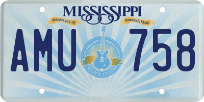 MS license plate AMU758