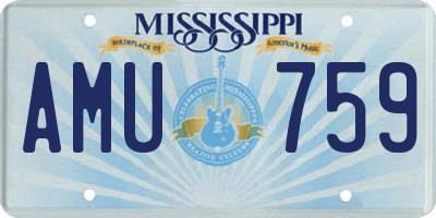 MS license plate AMU759