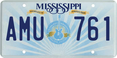 MS license plate AMU761