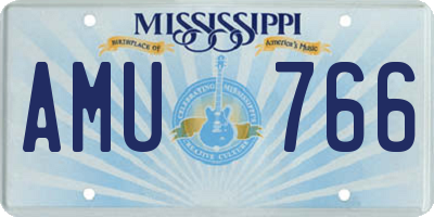 MS license plate AMU766