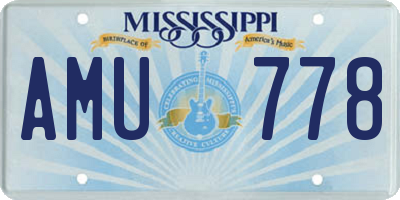 MS license plate AMU778