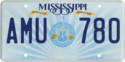 MS license plate AMU780