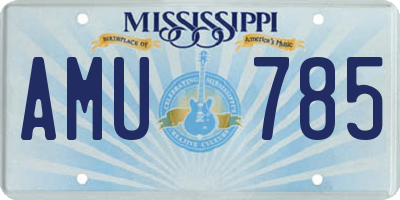 MS license plate AMU785