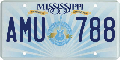 MS license plate AMU788