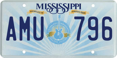 MS license plate AMU796