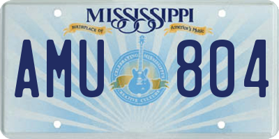 MS license plate AMU804