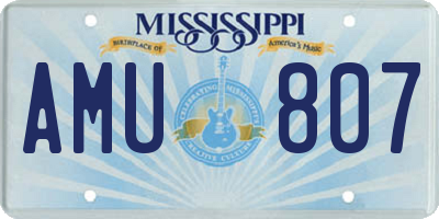MS license plate AMU807