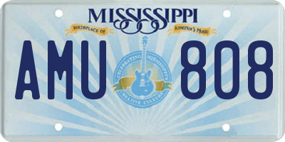 MS license plate AMU808