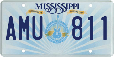 MS license plate AMU811