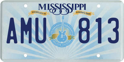 MS license plate AMU813