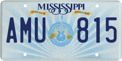 MS license plate AMU815