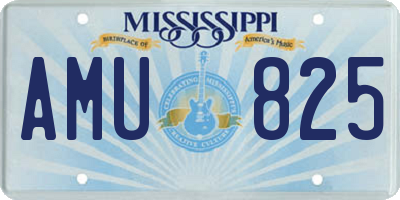 MS license plate AMU825