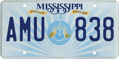 MS license plate AMU838