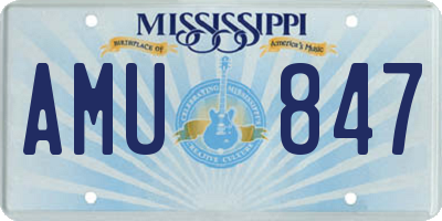 MS license plate AMU847