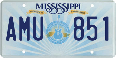 MS license plate AMU851