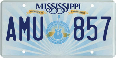 MS license plate AMU857