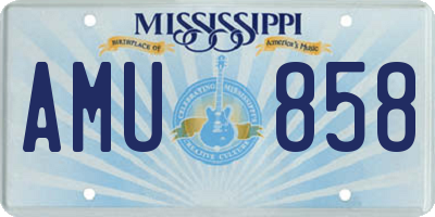 MS license plate AMU858