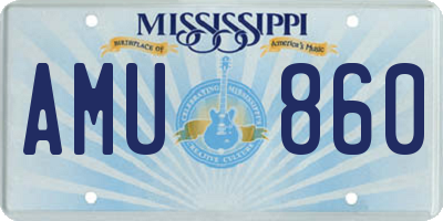 MS license plate AMU860