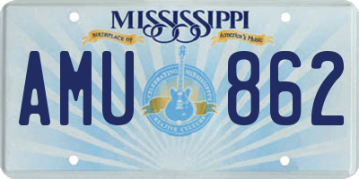 MS license plate AMU862
