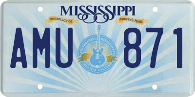 MS license plate AMU871