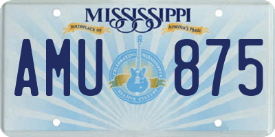 MS license plate AMU875