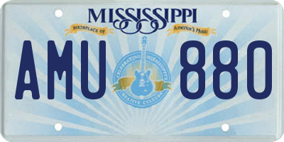 MS license plate AMU880