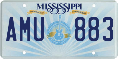 MS license plate AMU883