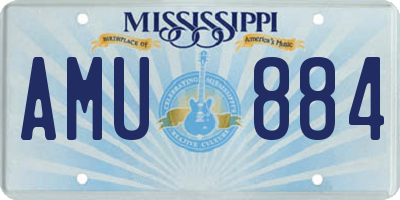 MS license plate AMU884