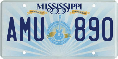 MS license plate AMU890