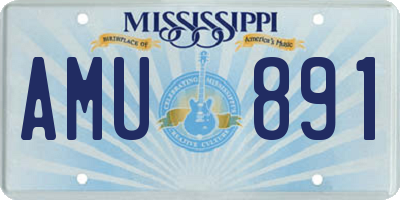 MS license plate AMU891