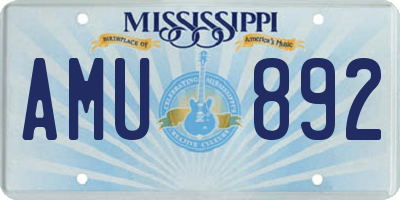 MS license plate AMU892