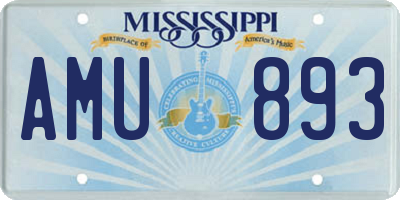 MS license plate AMU893