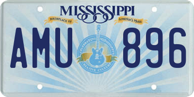 MS license plate AMU896