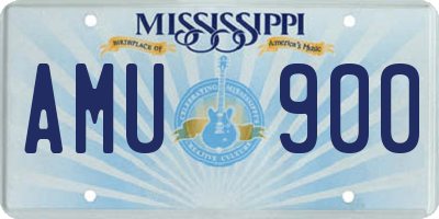 MS license plate AMU900