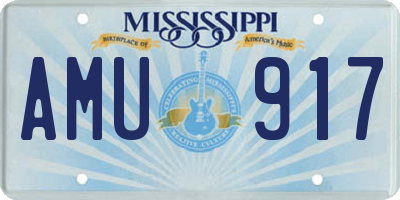MS license plate AMU917