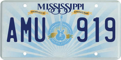 MS license plate AMU919