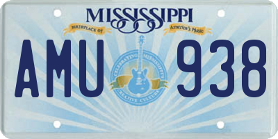 MS license plate AMU938