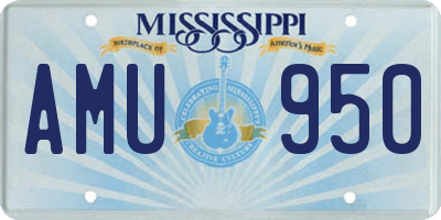 MS license plate AMU950
