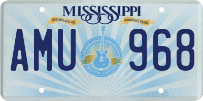MS license plate AMU968