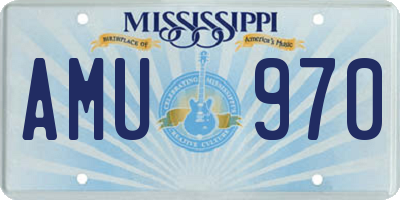 MS license plate AMU970