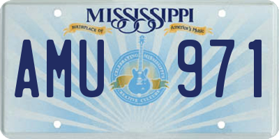 MS license plate AMU971