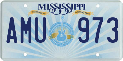 MS license plate AMU973