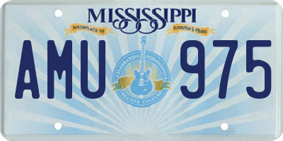 MS license plate AMU975