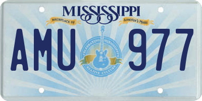 MS license plate AMU977