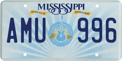 MS license plate AMU996