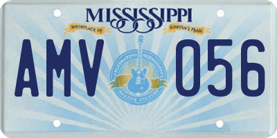 MS license plate AMV056