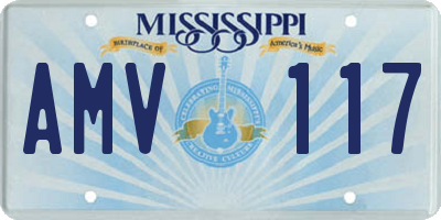 MS license plate AMV117