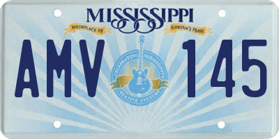 MS license plate AMV145